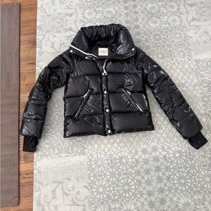 SAM. Shiny Black Puffer Jacket